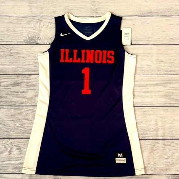 Nike Tops Nwt Nike Ladies Illinois Basketball Jersey Size M Poshmark